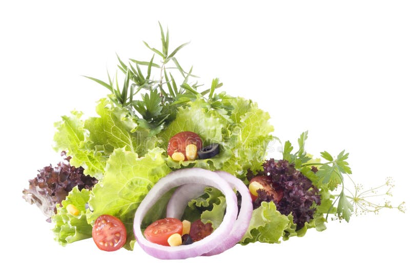 Mixed Greens and Vegetables. Stock Photo Image of mixed, greenery