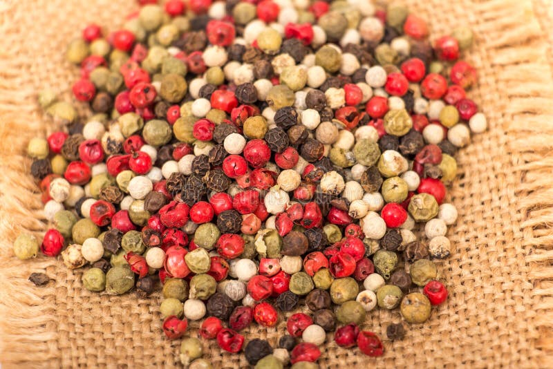 Mixed peppercorns stock photo. Image of four, cuisine 58060668