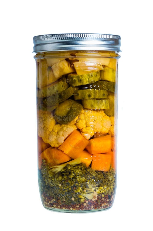 Mixed Pickled Vegetables In Mason Jars Stock Photo Image of cucumber