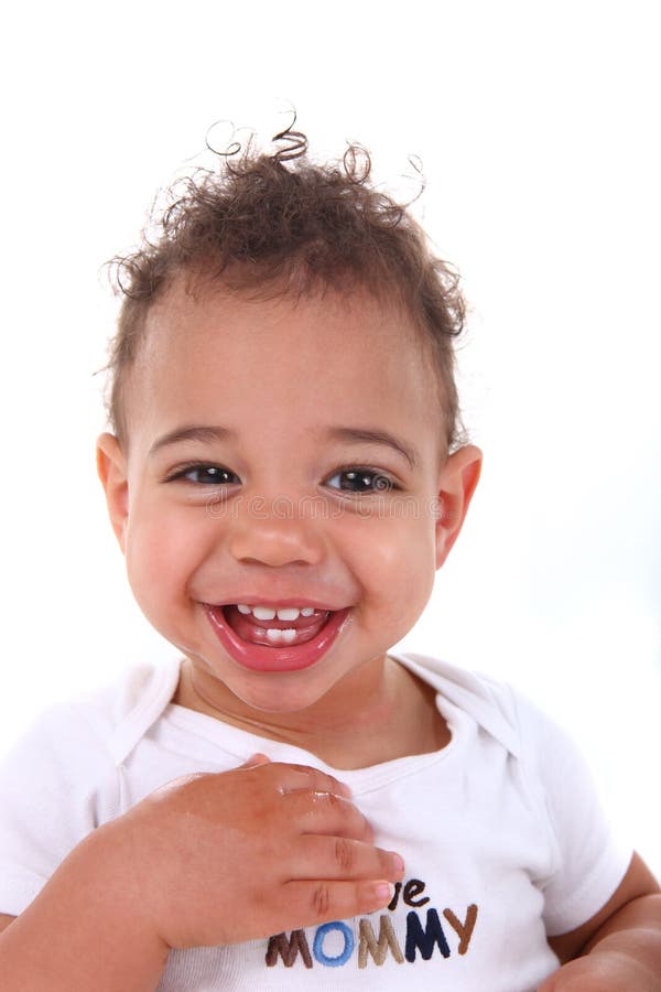 Mixed Race Baby Toddler Boy On White Royalty Free Stock Images Image