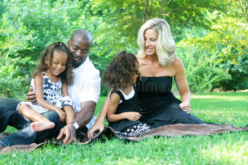 A mixed race family stock photo. Image of mixed, close 11032322