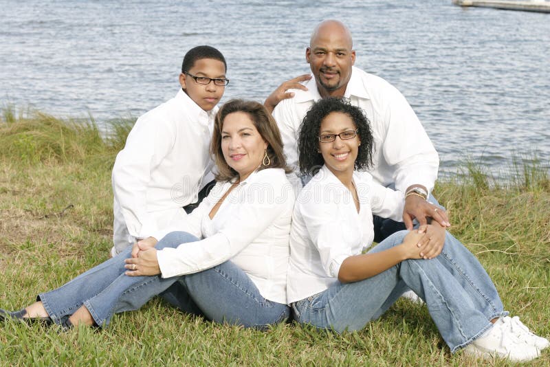 Mixed race family