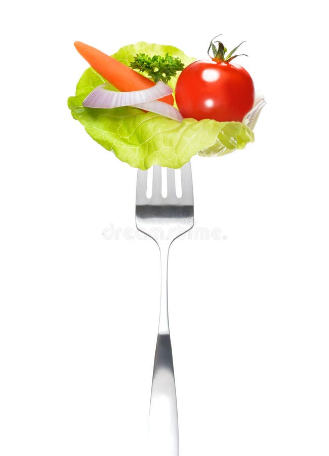 Mixed salad on fork stock image. Image of fork, vegetable 49998149