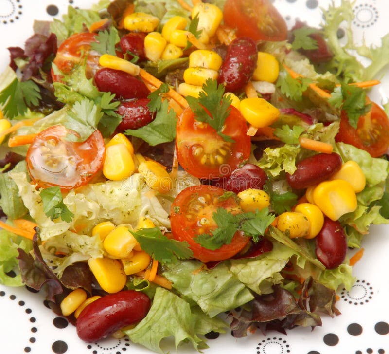 Mixed Salad stock image. Image of mixed, vitamins, tomato 55272609