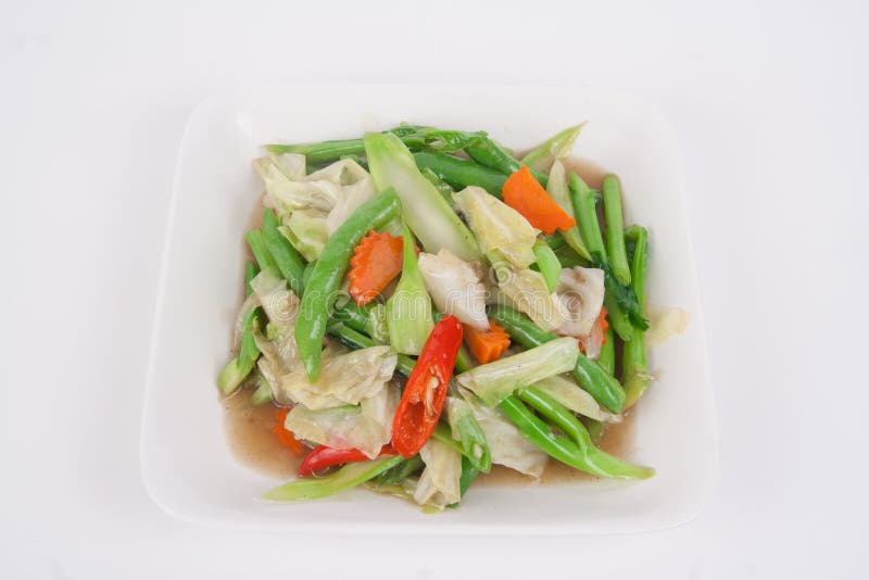 Mixed Vegetable with Oyster Sauce Stock Photo - Image of tomatoes
