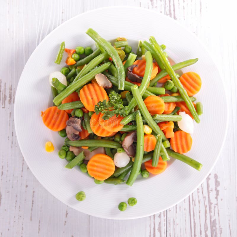 Mixed Cooked Vegetables Plate Stock Photos Download 5,466 Royalty