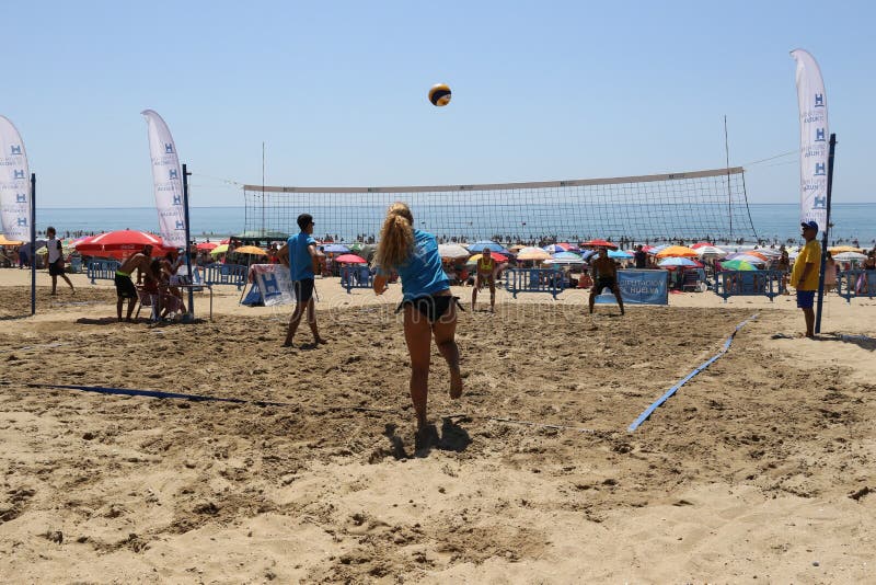 Mixed volleyball editorial photography. Image of kickoff 91962077