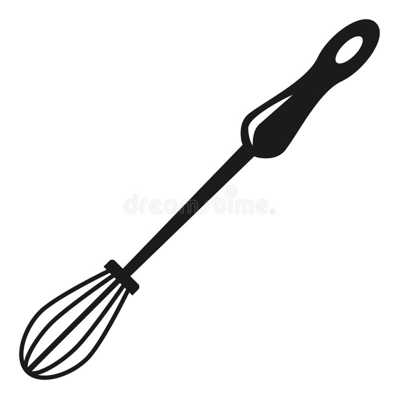 Mixer handle cutlery silhouette royalty free illustration