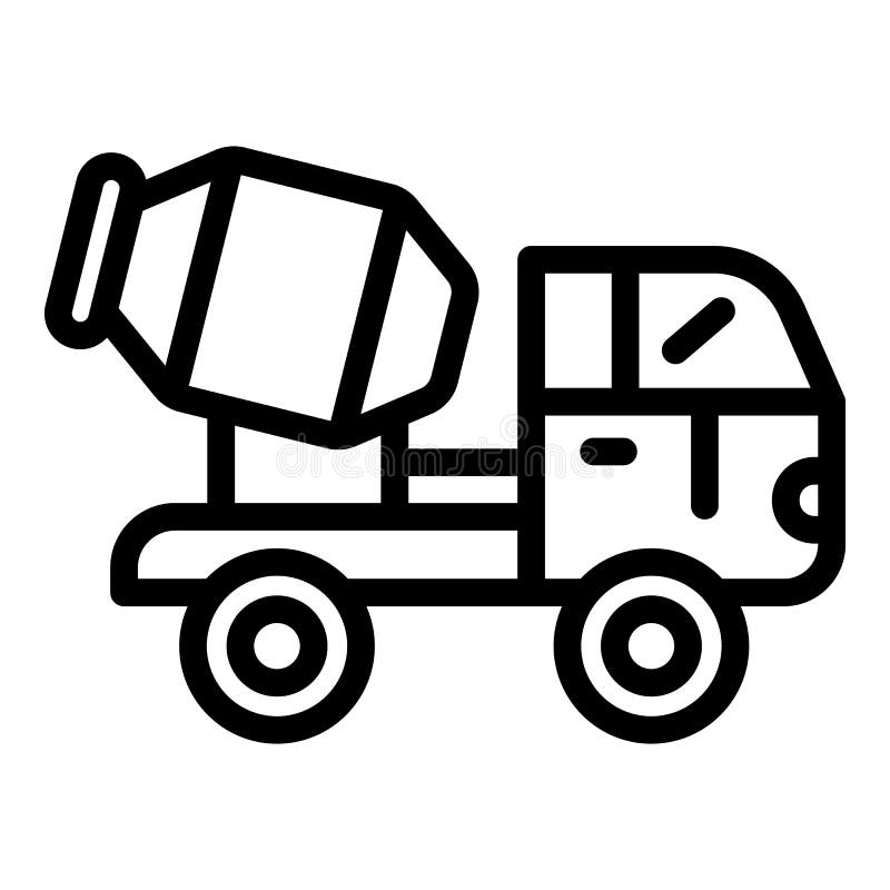 Mixer machine icon, outline style stock illustration