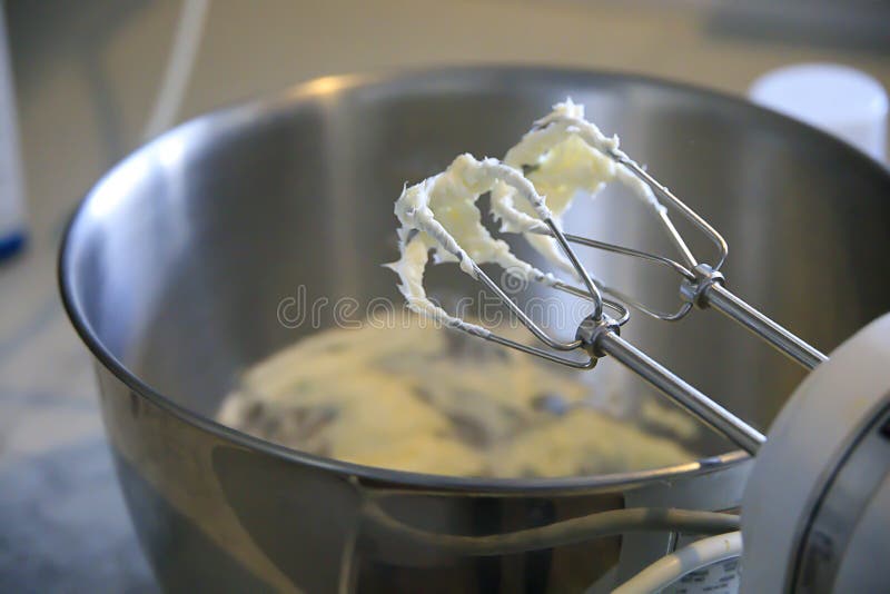 Mixing Cake Batter in a Bowl Stock Photo Image of cheese, cooking