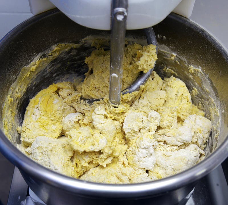 Mixing Dough Kneading Machine Stock Photo Image of cook, bakery 33970868