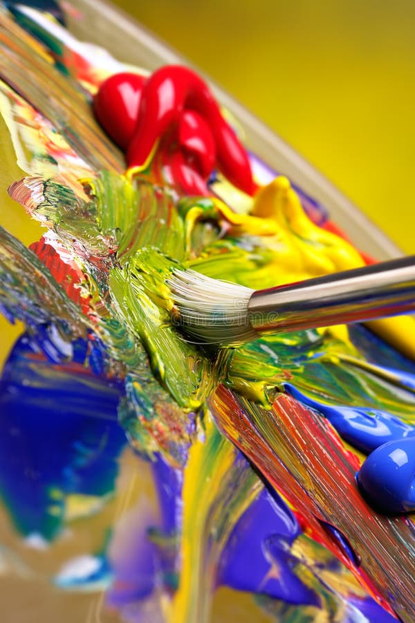 Mixing paint royalty free stock photography Mixing paint royalty free stock photography