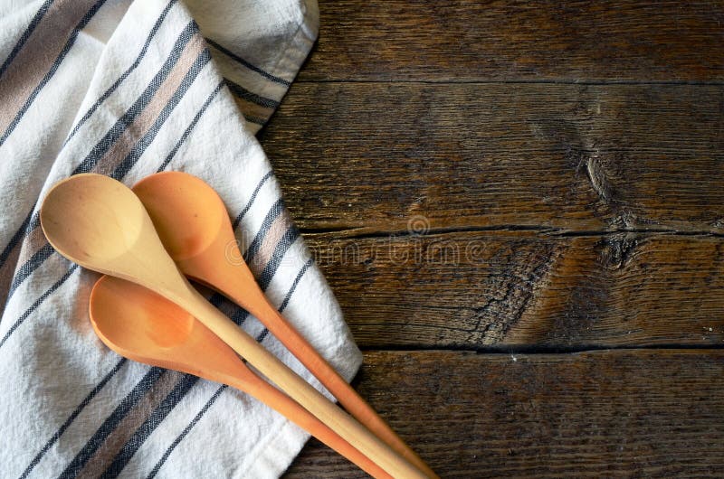 Mixing Spoons and Dish Towel Stock Image Image of concept, stained