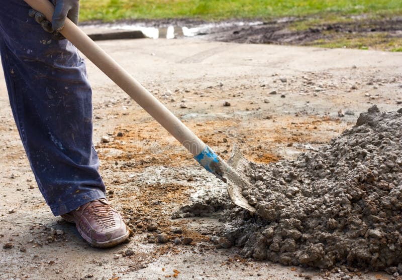 Mixing up concrete stock photo. Image of dirt, concrete 19234466