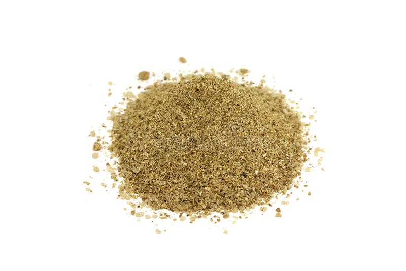 A mixture of crushed spices and herbs stock image