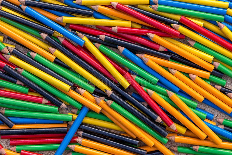 Mixture of small crayons stock image Mixture of small crayons stock image