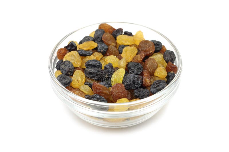 Sweet Dry Raisins Closeup Shot for Green Background . Many Raisins for