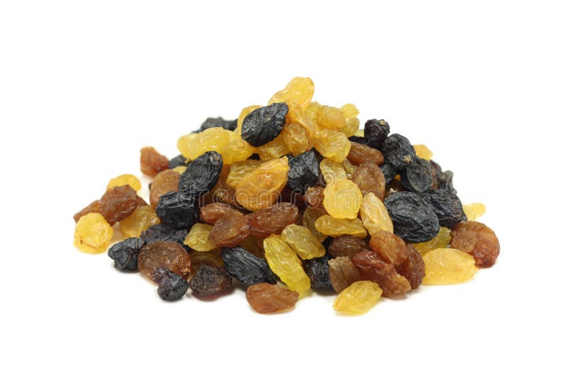Sweet Dry Raisins Closeup Shot for Green Background . Many Raisins for