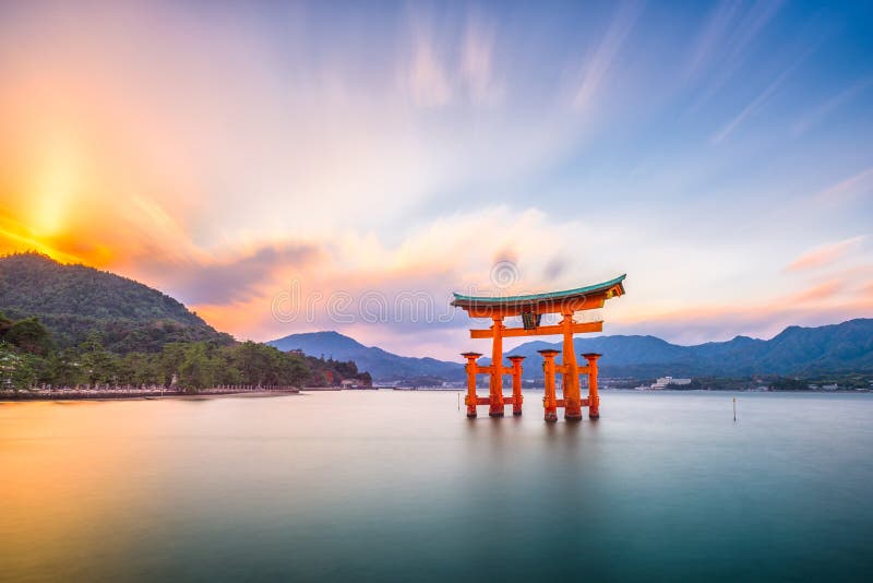 Miyajima, Hiroshima, Japan at Itsukushima Shrine. Miyajima, Hiroshima, Japan at Itsukushima Shrine.