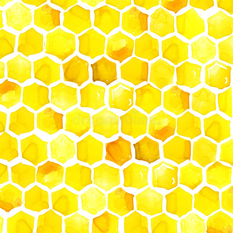 Miód, honeycomb, akwarela ilustracja wektor Miód, honeycomb, akwarela ilustracja wektor