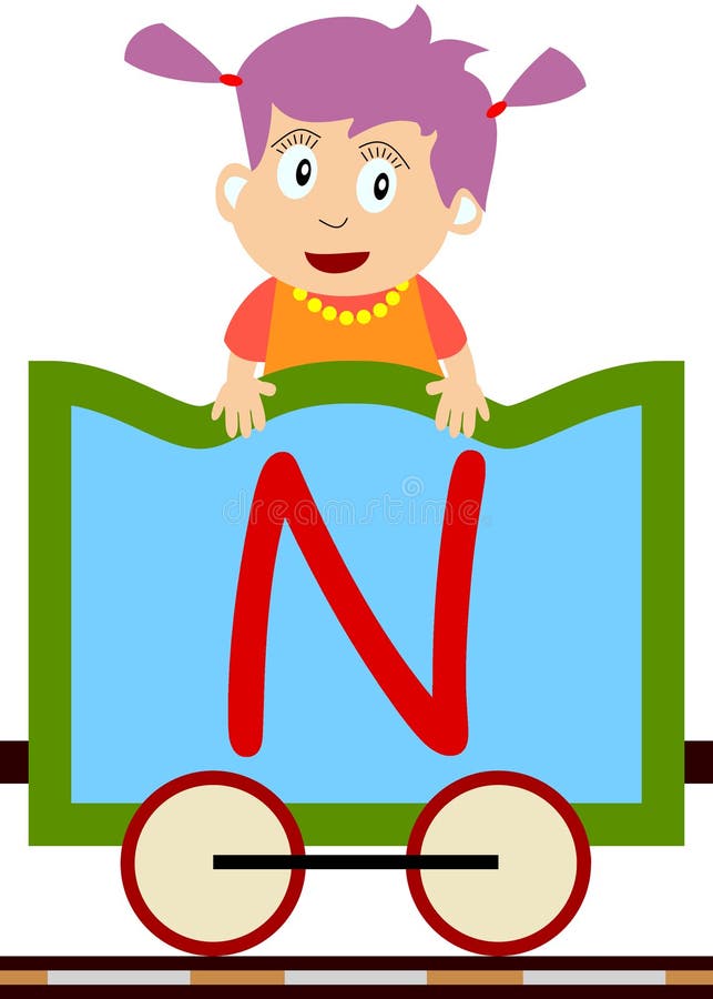 Miúdos & série do trem - N ilustração stock Miúdos & série do trem - N ilustração stock
