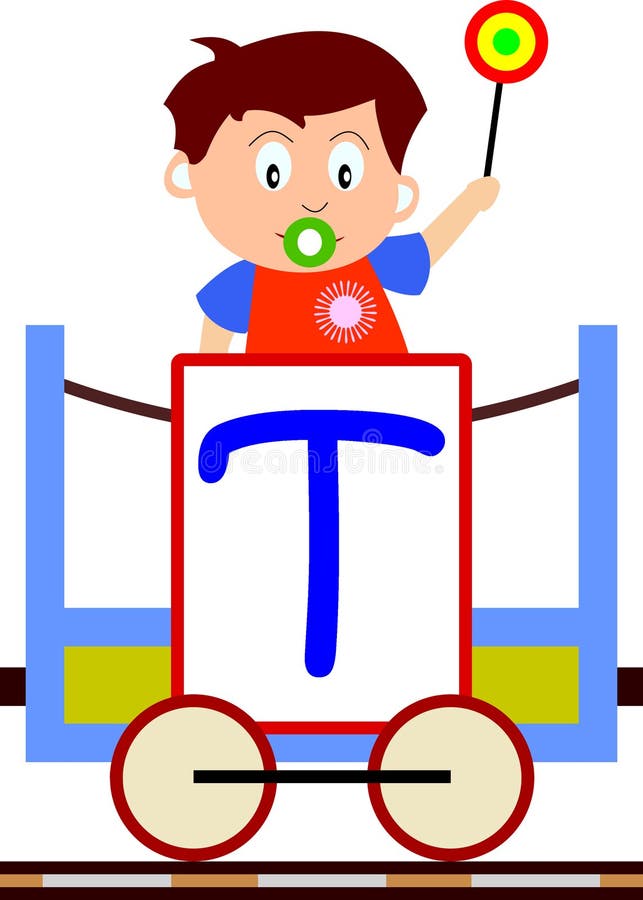 Miúdos & série do trem - T ilustração royalty free Miúdos & série do trem - T ilustração royalty free
