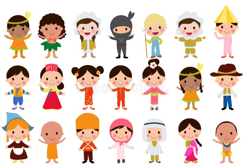 Crianças do mundo ilustração stock