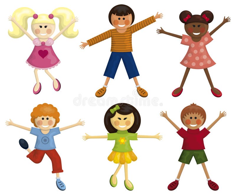 Crianças felizes ilustração do vetor
