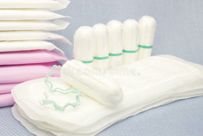 Soft tender protection for woman critical days, gynecological menstruation cycle. Feminine hygiene products. Menstruation sanitary pads and cotton tampons for woman hygiene protection. Soft tender protection for woman critical days, gynecological menstruation cycle. Feminine hygiene products. Menstruation sanitary pads and cotton tampons for woman hygiene protection