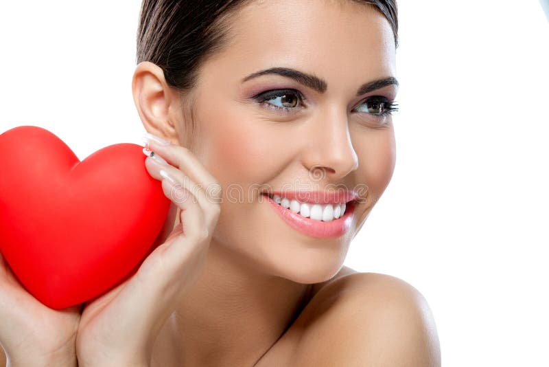 Miłość i valentines dnia kobieta fotografia stock