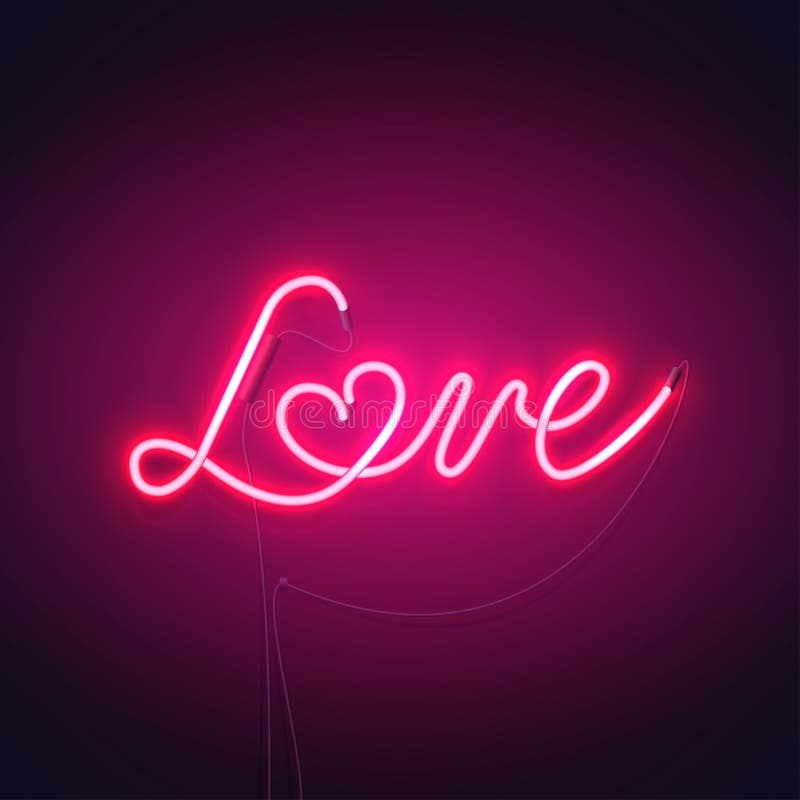 Miłość neonowy znak pink-01 ilustracji Miłość neonowy znak pink-01 ilustracji