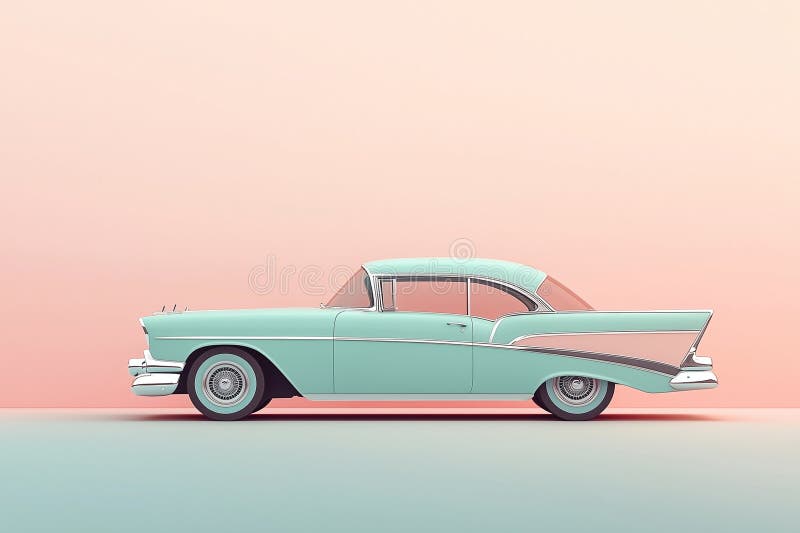 Side View of a Classic Car, Emphasizing Vintage Automotive Design stock photos