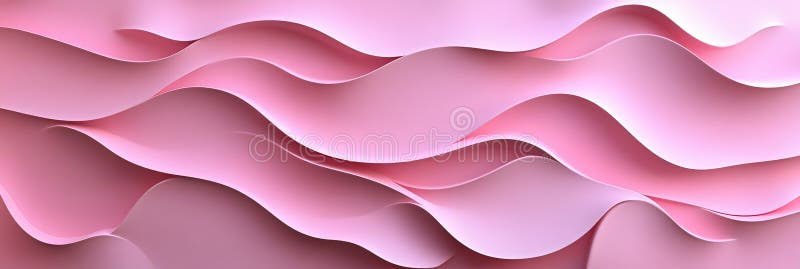 Mjuk blush 3D Wave Pattern Bakgrund Abstract Pink Texturerad design för sociala medier och mer. stock illustrationer