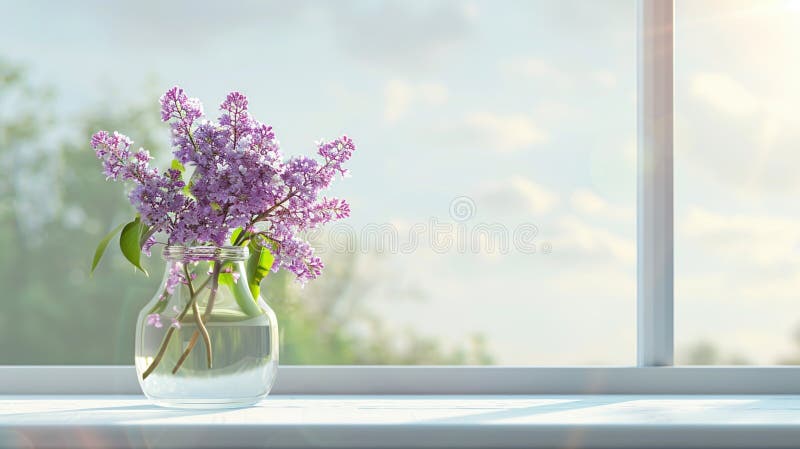 Mjuk lilaxbloom som representerar känslomässig säkerhet och milt psykologiskt stöd. royaltyfri fotografi