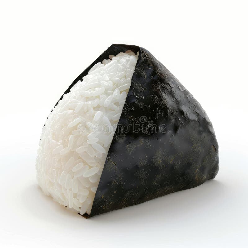 Mjukt Onigiri Rice Ball Wrapped in Seaweed royaltyfri illustrationer