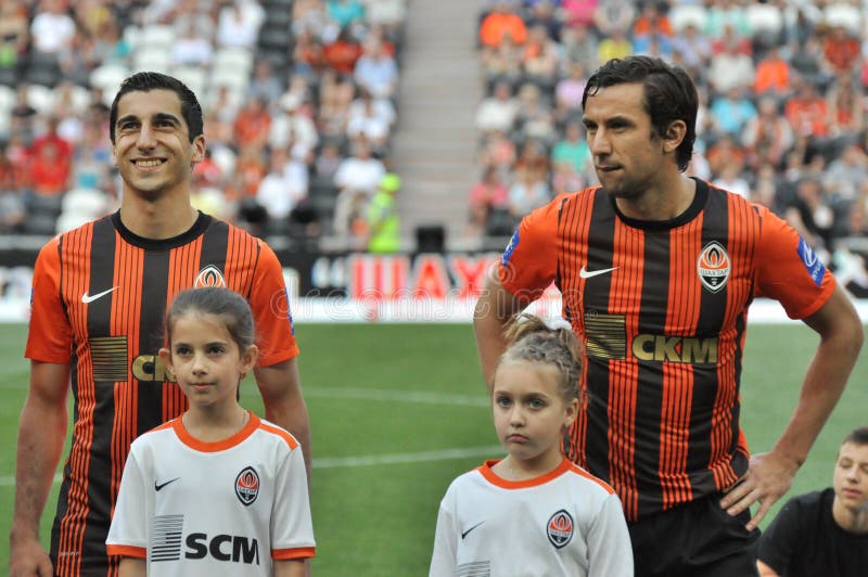 Mkhitaryan Henrikh and Taison Forwards of Football Club Shakhtar Editorial  Photo - Image of green, football: 31294671