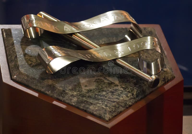 MLB Hank Aaron Award Trophy Editorial Photography Image of ball