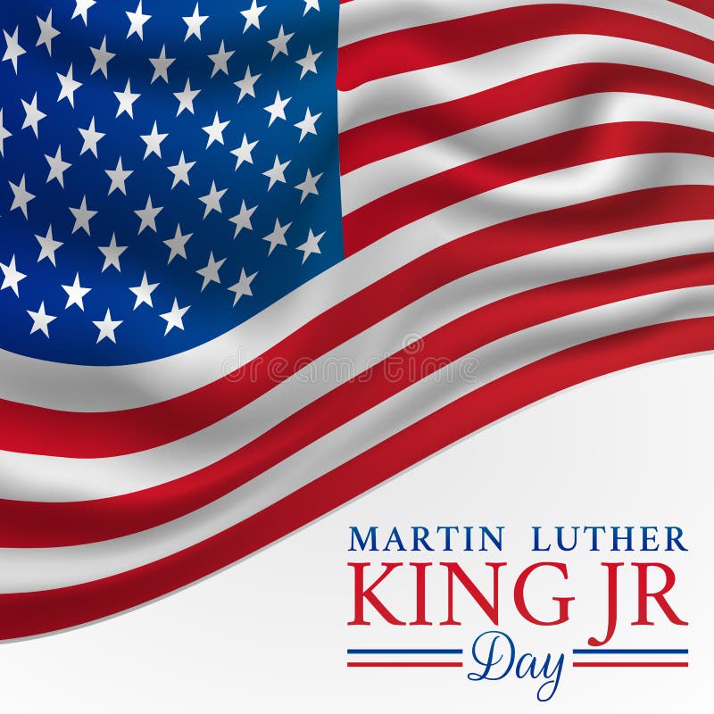 MLK Martin Luther King Jr Dag Vector Illustratie Achtergrond met Amerikaanse vlag royalty-vrije illustratie MLK Martin Luther King Jr Dag Vector Illustratie Achtergrond met Amerikaanse vlag royalty-vrije illustratie