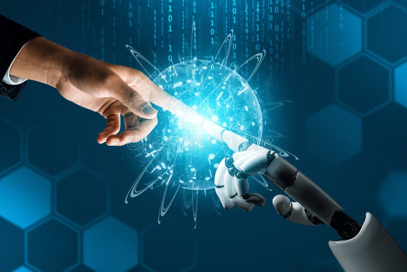 MLP Futuristic robot artificial intelligence concept. vector illustration