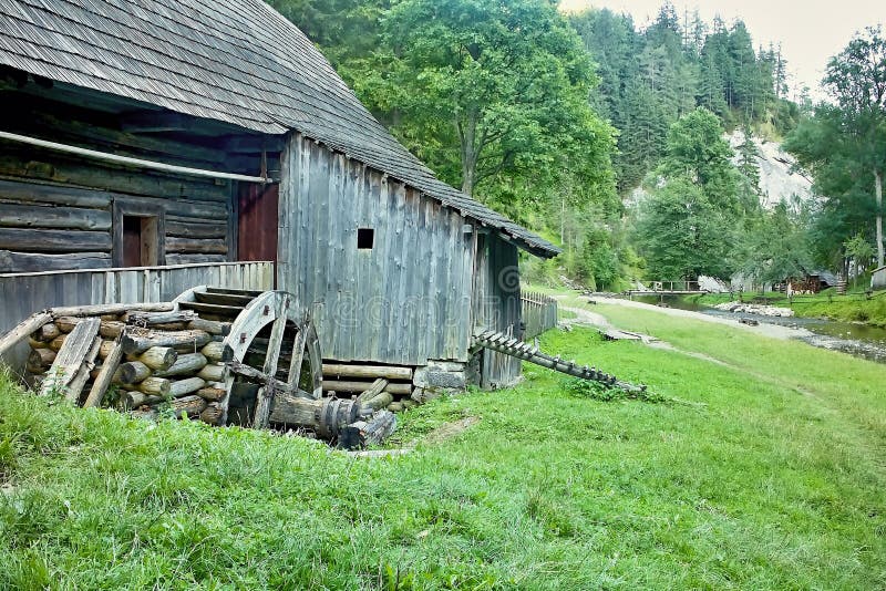 Mlyny - Oblazy - an old wooden water mill in the Kvacany valley.