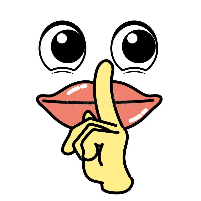 Be quiet character stock vector. Illustration of privacy 136856622