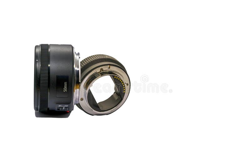 A 50mm Professional Optical Lens with a Mc11 Mount Converter or Lens