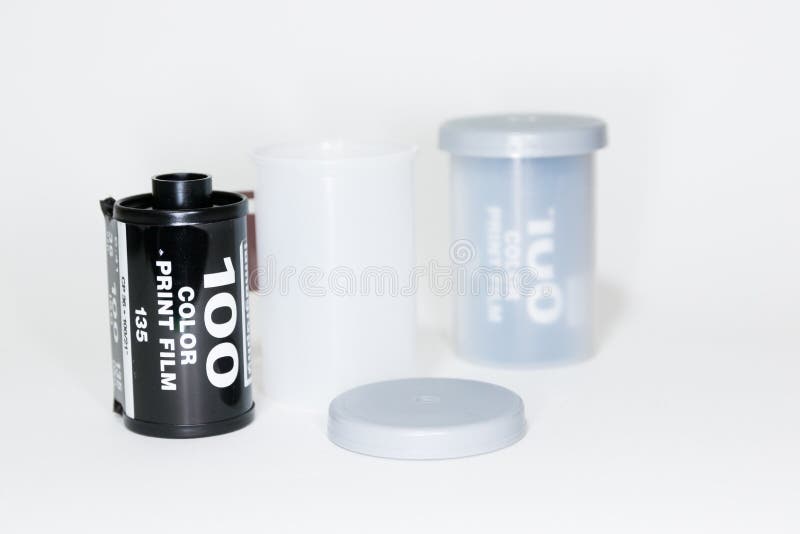 35mm Classic Negative Film Roll Isolated Stock Image Image of