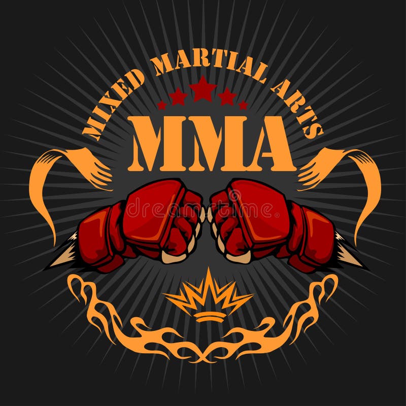 MMA mixed martial arts emblem badges