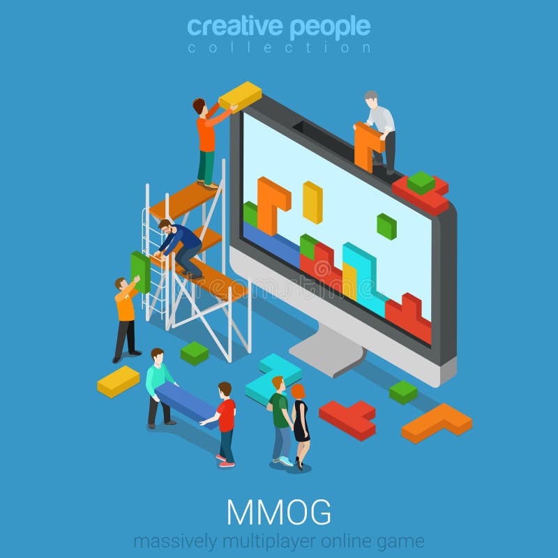Introducción Mmog-massively-multiplayer-online-game-gaming-flat-d-isometric-isometry-concept-web-infographics-vector-illustration-big-computer-66197489