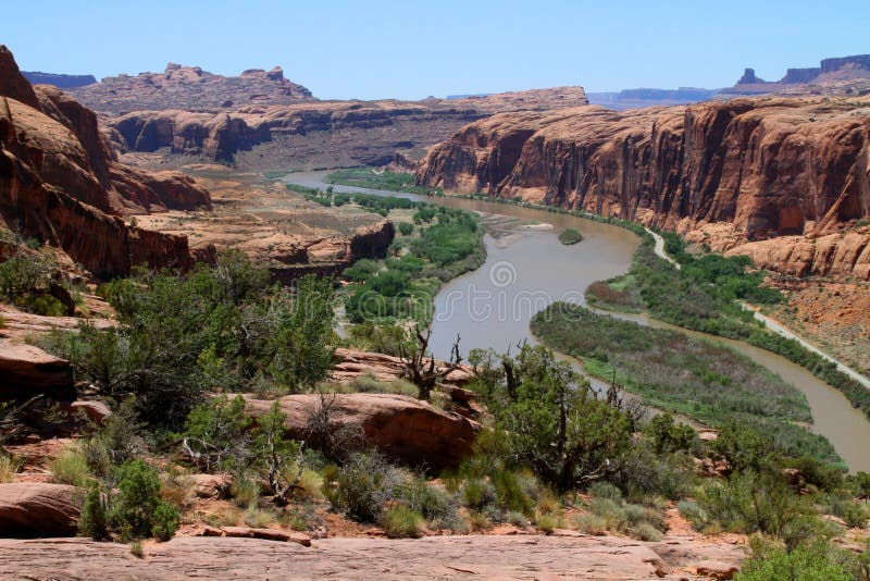 Moab, Utah and the Colorado River royalty free stock photos