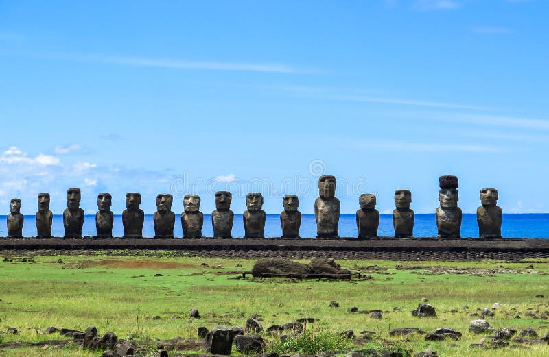 Moai in Easter Island, Chile stock image Moai in Easter Island, Chile stock image