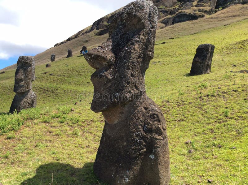 Moai on Easter Island, Chile. Stock Image Image of easter, island