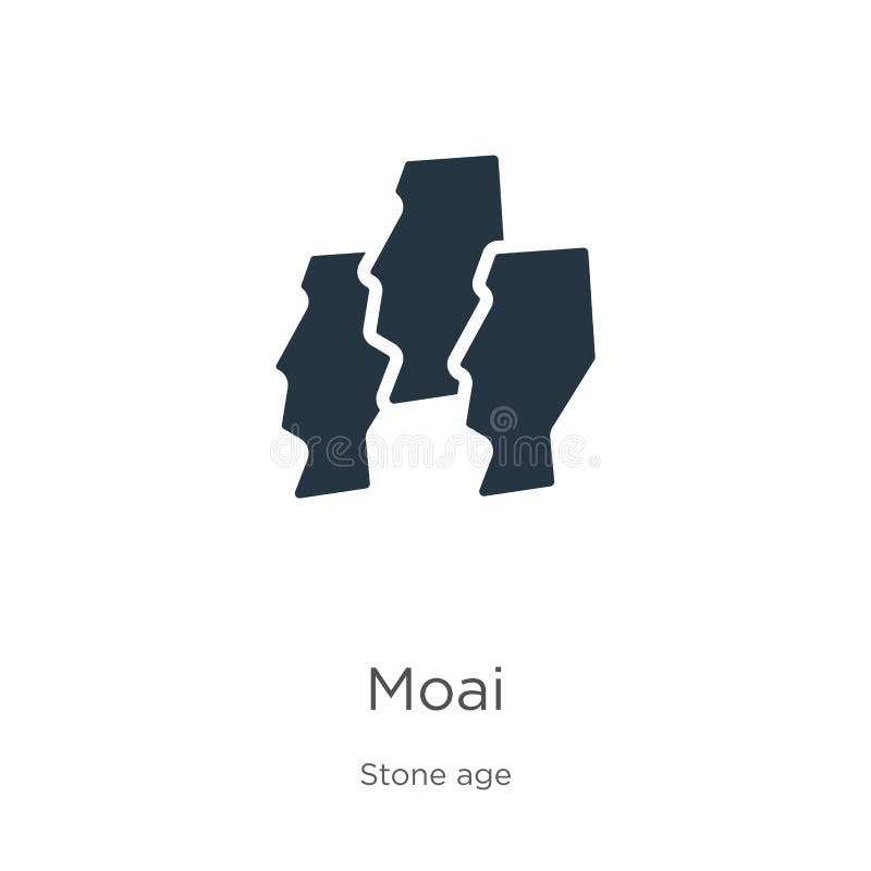 Isolated Moai Emoji Vector Flat Icon Stock Vector (Royalty Free