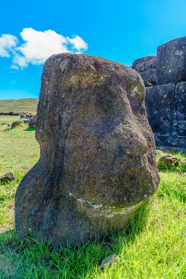 Moai in Rapa Nui National Park stock photos Moai in Rapa Nui National Park stock photos